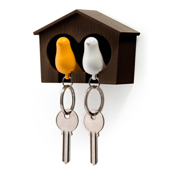 Duo Sparrow Keyring_Whistle Key Ring+Key Holder 雀兒愛巢-鑰匙圈組_咖啡屋